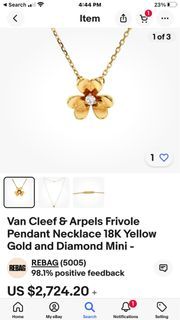 Auth Van cleef mini frivole necklace