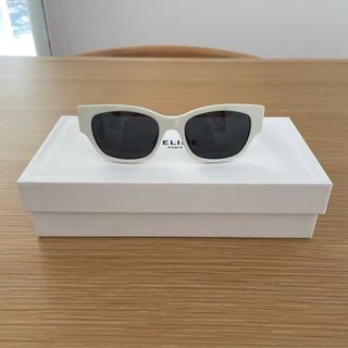 Authentic Celine Monochroms White Acetate Sunglasses
