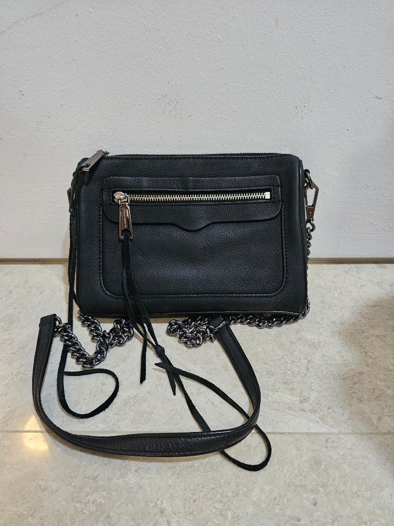 AUTHENTIC Rebecca Minkoff Avery Leather Crossbody In Black