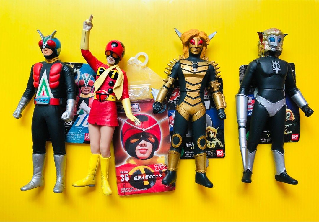 Bandai Figures 7” (Category: Toy Figures) located in Singapore. Submitted by tickatee (Listing ID 1286429947, Image 1). Description: Rare Bandai figures from 2007-2009. Made in China. Each at $18. Two or more at $16 each. Great details and colours. New old stock. Near mint. Self collect at Punggol preferred. Mailing can be arranged. Note: girl sold .