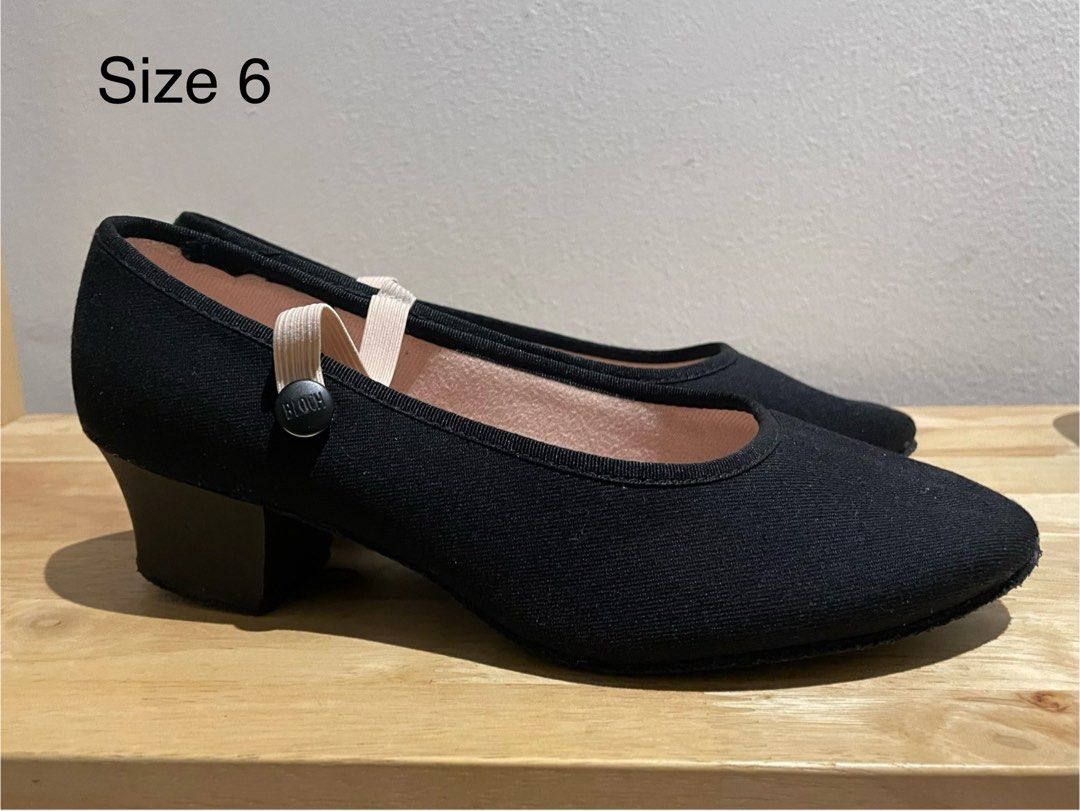 Ballet Character Shoes Bloch Tempo Cuban Canvas Heels Women s Fashion Footwear Heels on Carousell