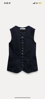 Brand new Zara fitted denim waistcoat vest