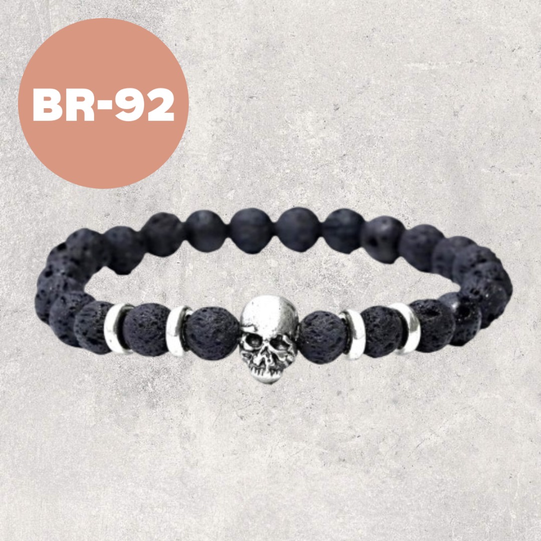 Mens black skull bracelet new arrivals