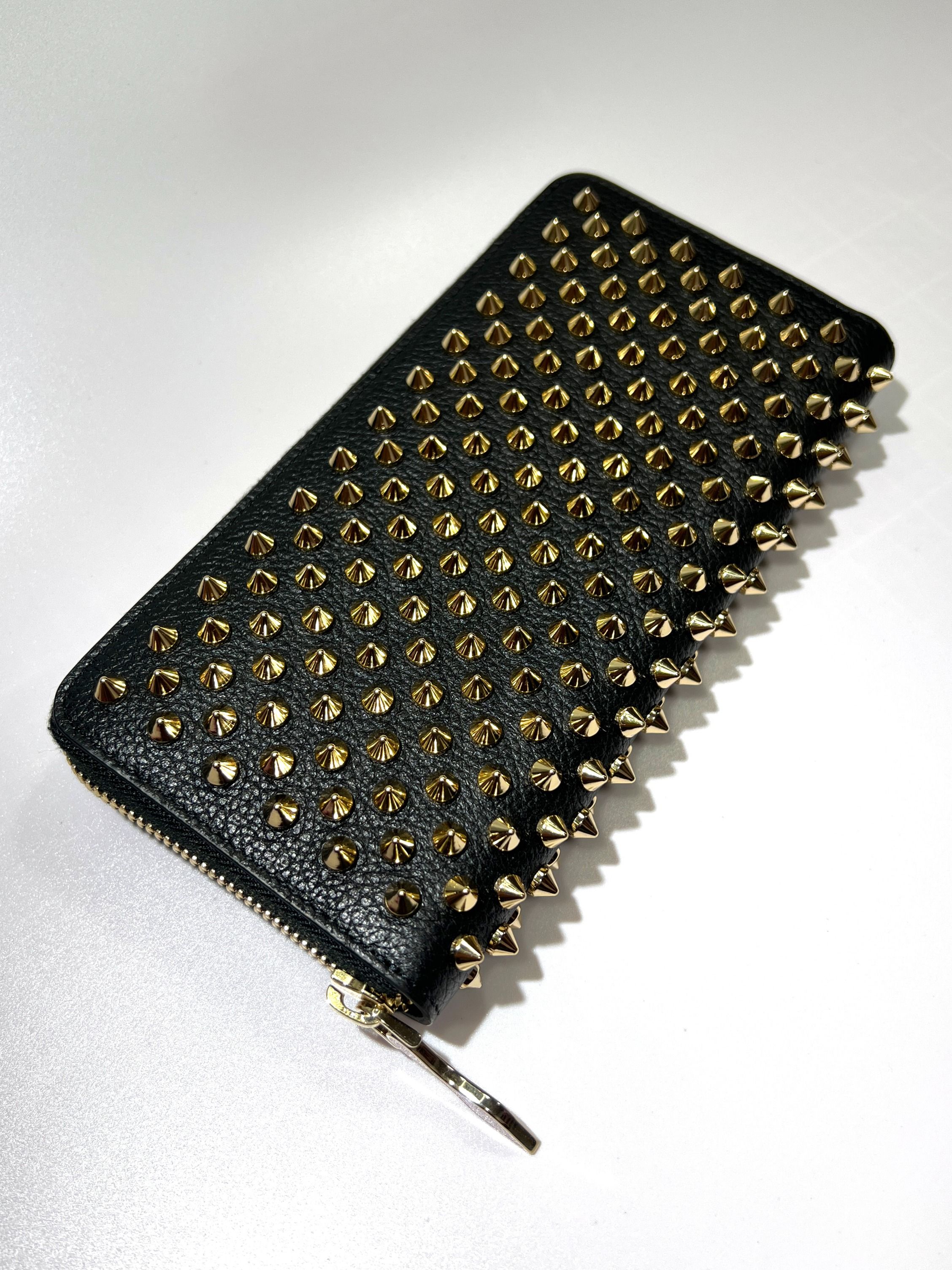 Gold spiked christian hotsell louboutin