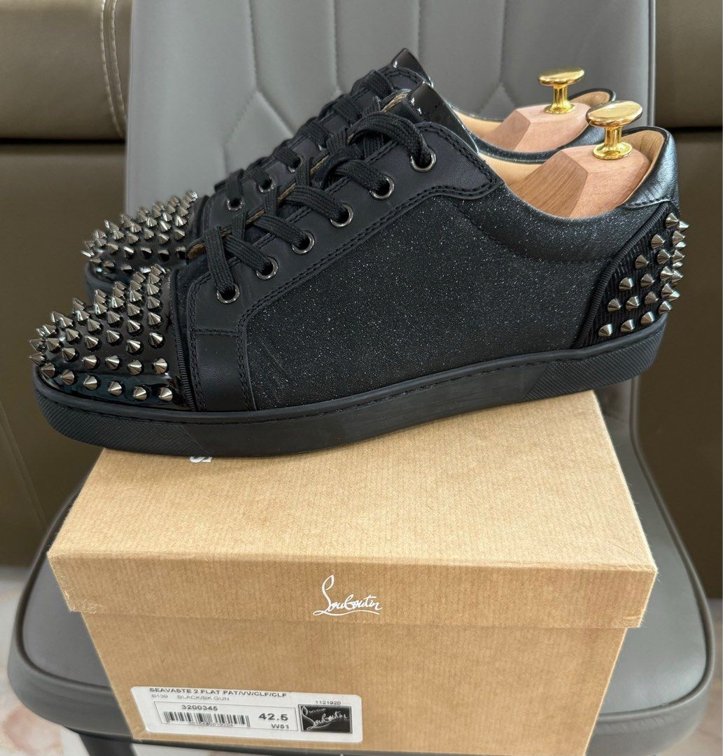 Christian louboutin low top hotsell black