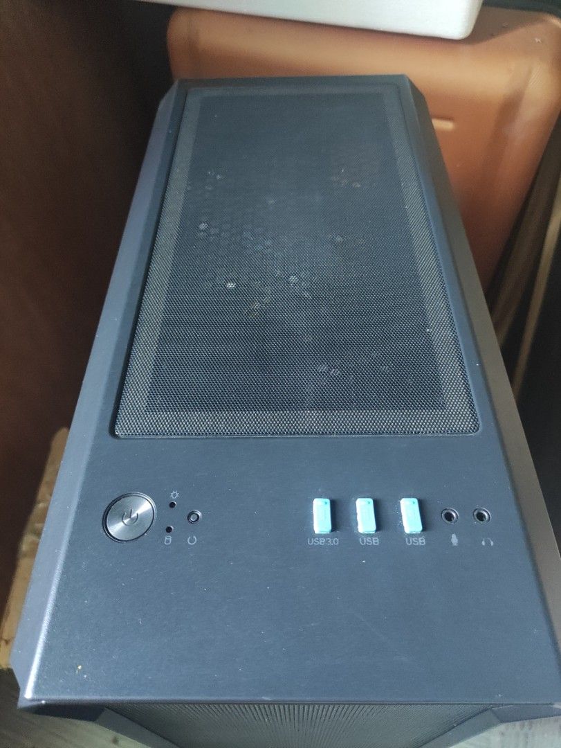 Computer case (Category: Computer Parts) located in Trece Martires City. Submitted by chipmaster74 (Listing ID 1286457879, Image 2). Description: For sale Tecware case with tempered glass, color black. fits M-ATX motherboard and 240mm AIO cooling radiator on top side of case. makinis pa, like new, may kaunti lng dust. used for few months only, already upgraded to bigger case. will include the fans, nasa loob din yun disk tray nya. hindi po kasama