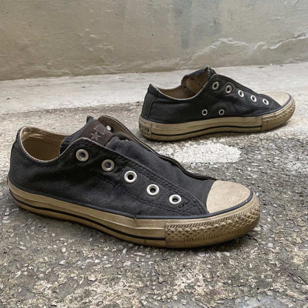 Converse All Star Unisex Low Top Shoe no lace design slip on Women s Fashion Footwear Sneakers on Carousell