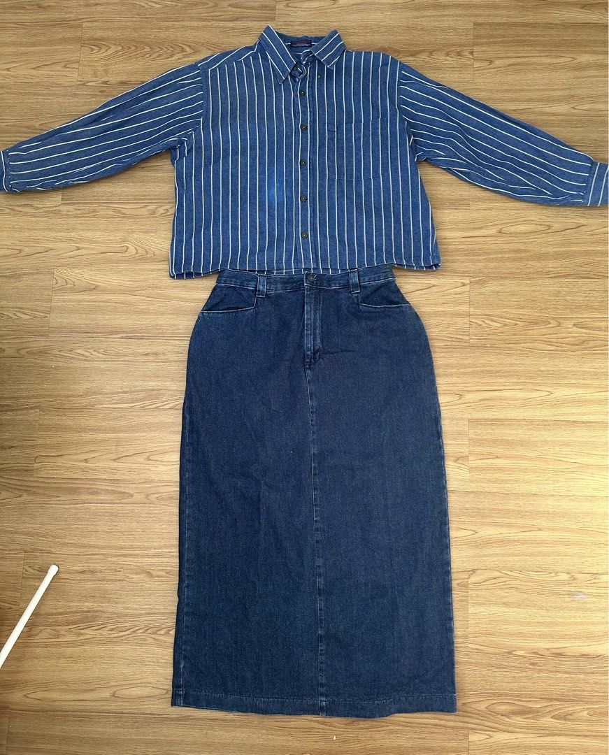 Crop top denim like material