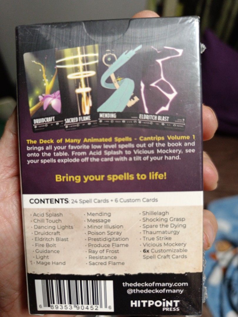 The Deck Of Many: Animated Spells Cards - Level 2 A-H, 30 Tarot Lenticular For D&D 5e - View #4