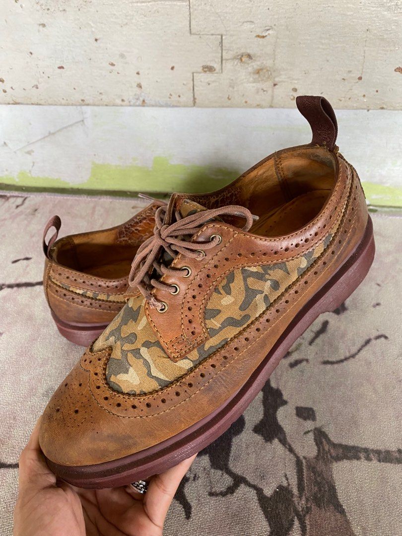 DR MARTENS WINGTIP camo Men s Fashion Footwear Boots on Carousell