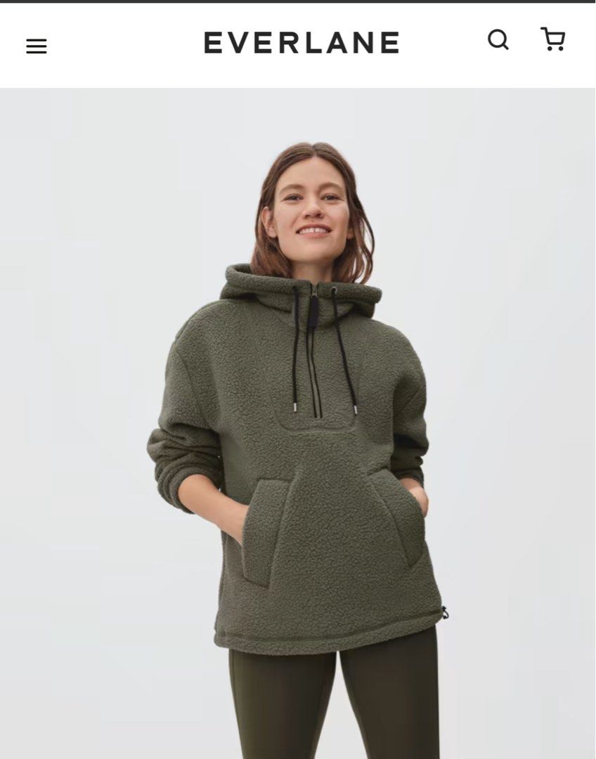 Everlane fleece hoodie hotsell