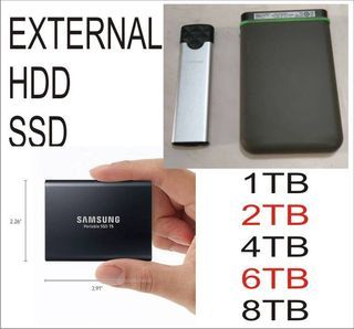 External HDD 1tb also SSD shockproof samsung t7 500gb 2tb 5tb 3.0 3.2 wd