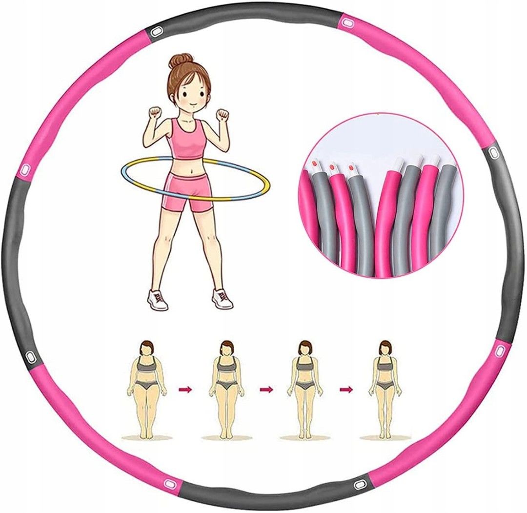 8 Part Removable Sport Hoop Woman Slimming Fitness Equipment