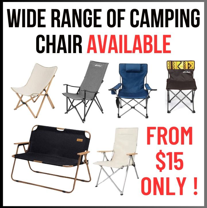 PROMO Left 1 - Veri Foldable Camping Outdoor Fishing Chair, Sports  Equipment, Hiking & Camping on Carousell