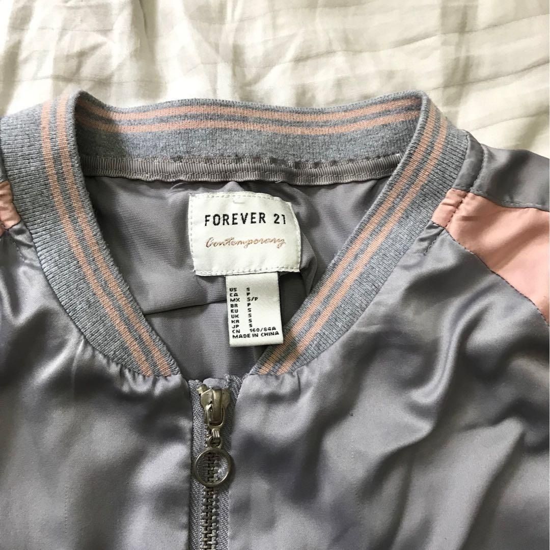 Contemporary satin jacket forever 21 sale