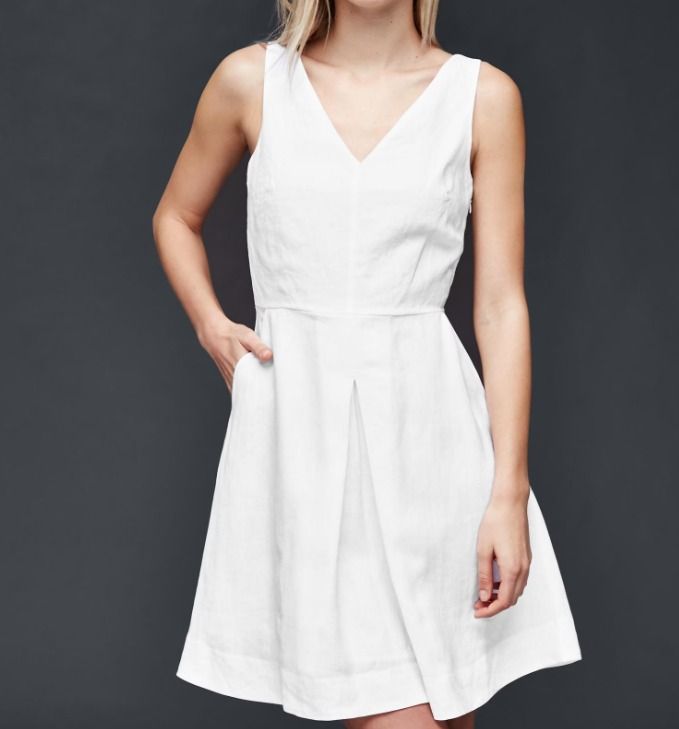 Gap white linen dress outlet