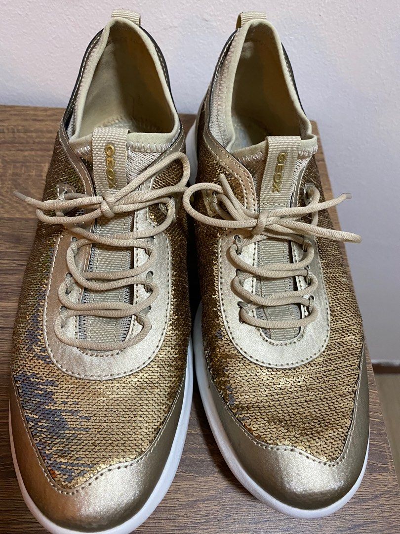 Geox gold outlet sneakers