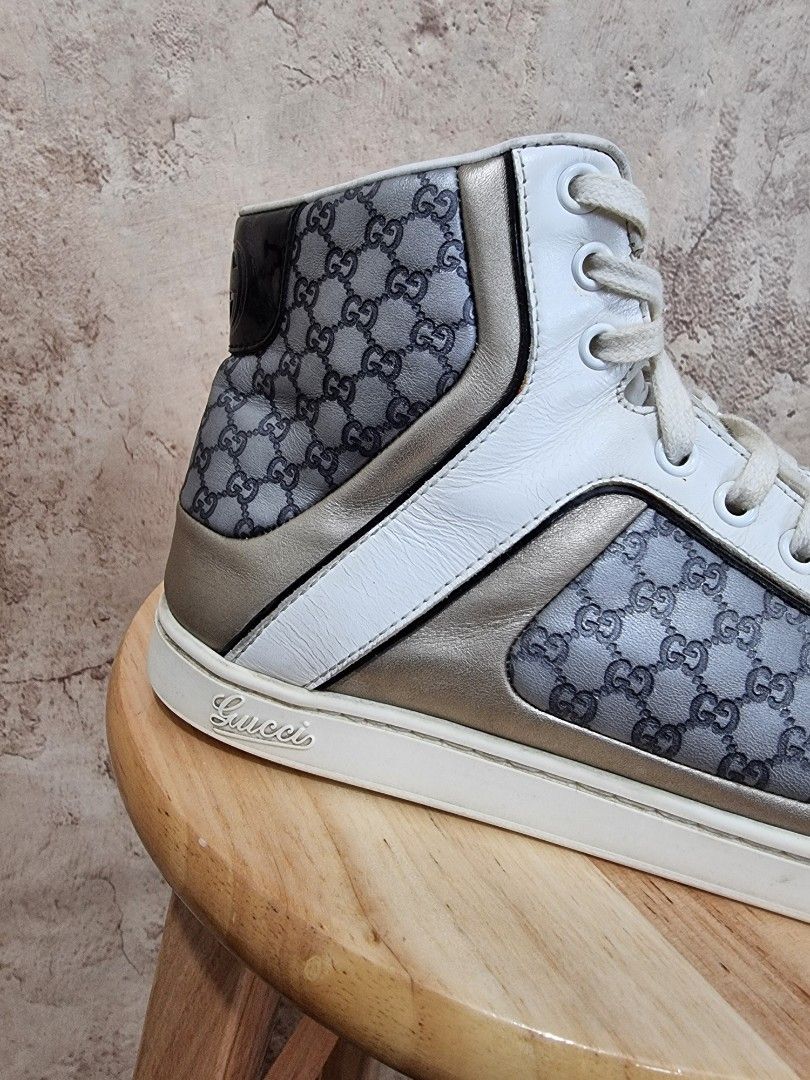 Sale Gucci Women sLeather GG Guccissima High Top Sneakers Women s Fashion Footwear Sneakers on Carousell