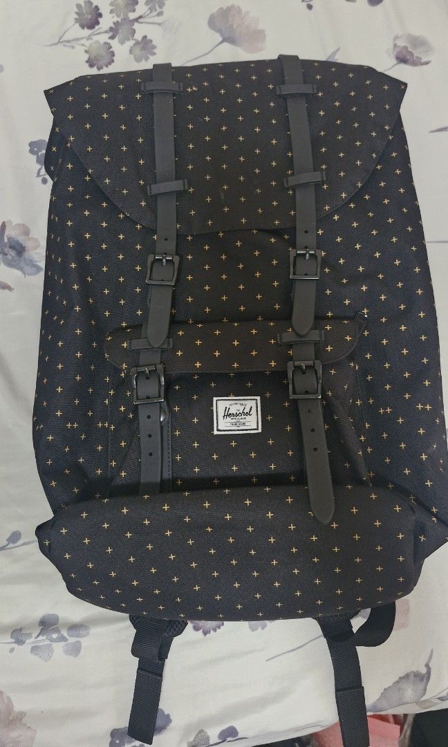Herschel black gridlock shop gold