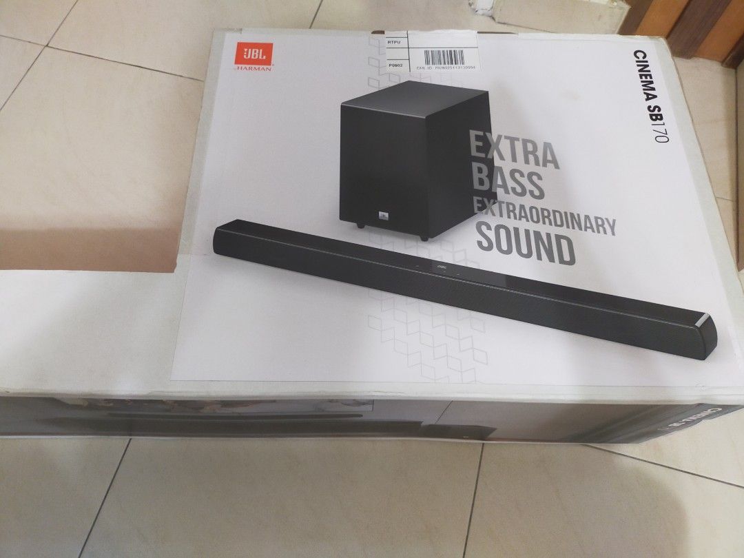 JBL CINEMA 2.1 Channel soundbar with wireless subwoofer SB170 USED