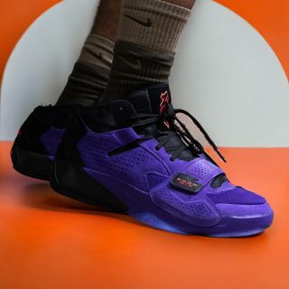 Jordan Zion 2 Court Purple Men Basketball Shoe Top Grade Basketball Shoes w/ Free Socks