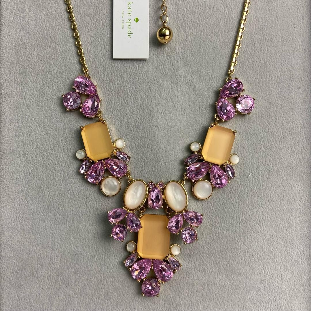 Kate Spade Authentic Blush Multi Crystal Glitzy Spritz Statement