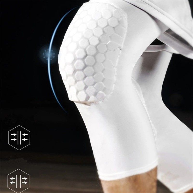Honeycomb Knee pad pants support Compression Running tights men Leggings  Anti-Collision Pants basketball Gym Sportswear trousers