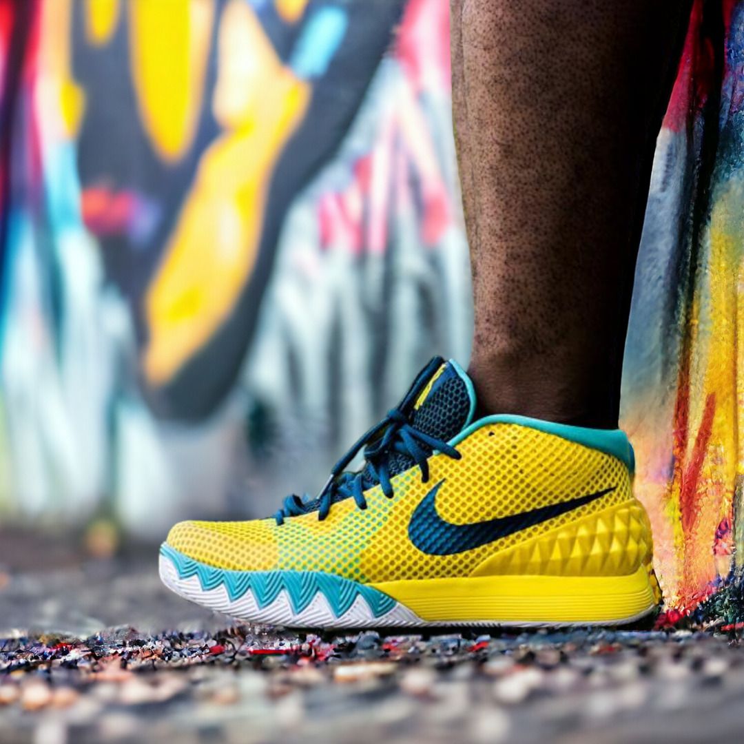 Kyrie 1 blue and yellow top