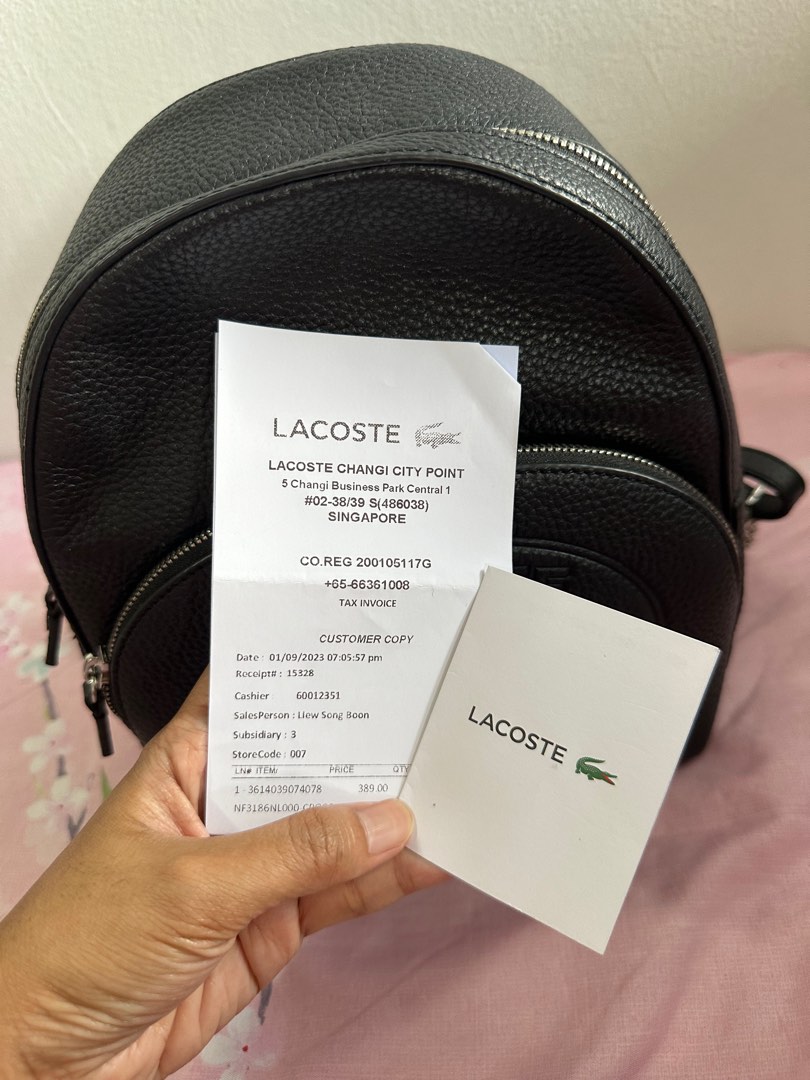 Lacoste 2025 backpack singapore