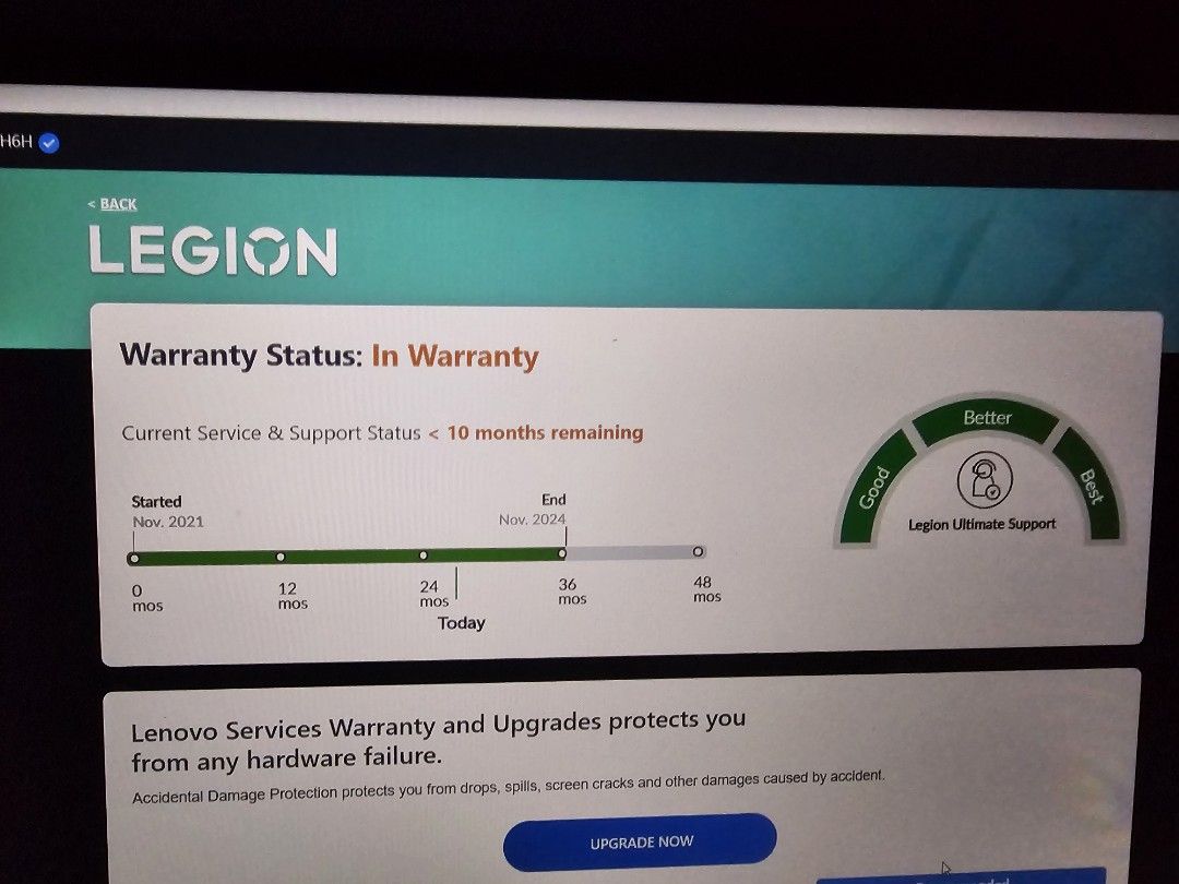 Lenovo Legion 5 Pro Software and Warranty