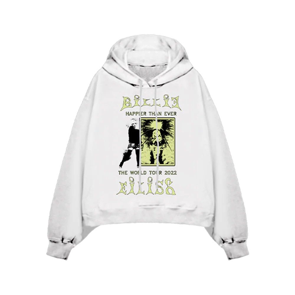 White billie eilish top hoodie