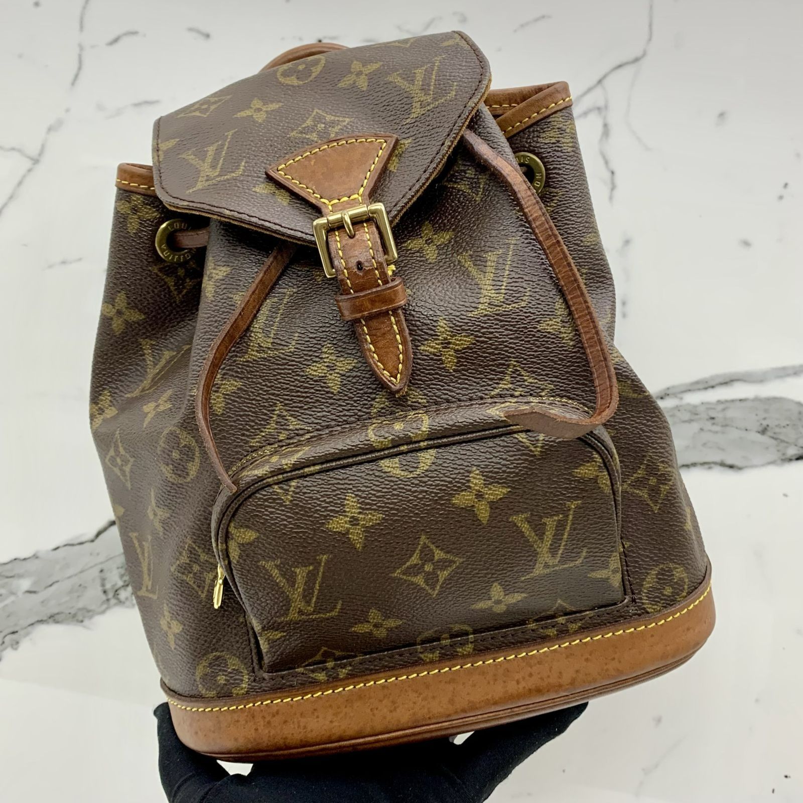 LOUIS VUITTON M51137 MONOGRAM BROWN MONTSOURIS PM BACKPACK 247004425 KM
