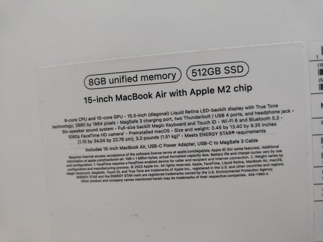 Macbook air m2 15 inch 256gb (Category: Laptops & Notebooks) located in San Juan City. Submitted by nerizapagara (Listing ID 1286458760, Image 2). Description: 💯% Brandnew and sealed 💯% all Original package 💯% Authentic / Legit 💯% never been opened 💯% not activated 💯% One Year Official Apple Warranty We do have a Physical store❤️ Accept bulk orders💯 can do door to door delivery and meet ups💯 can do shipping in provinces via LBC💯 can do s