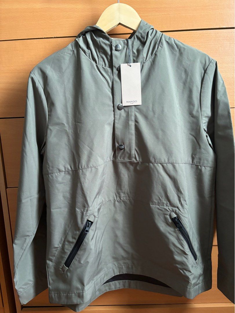 Mango unisex olive green raincoat 164cm Babies Kids Babies