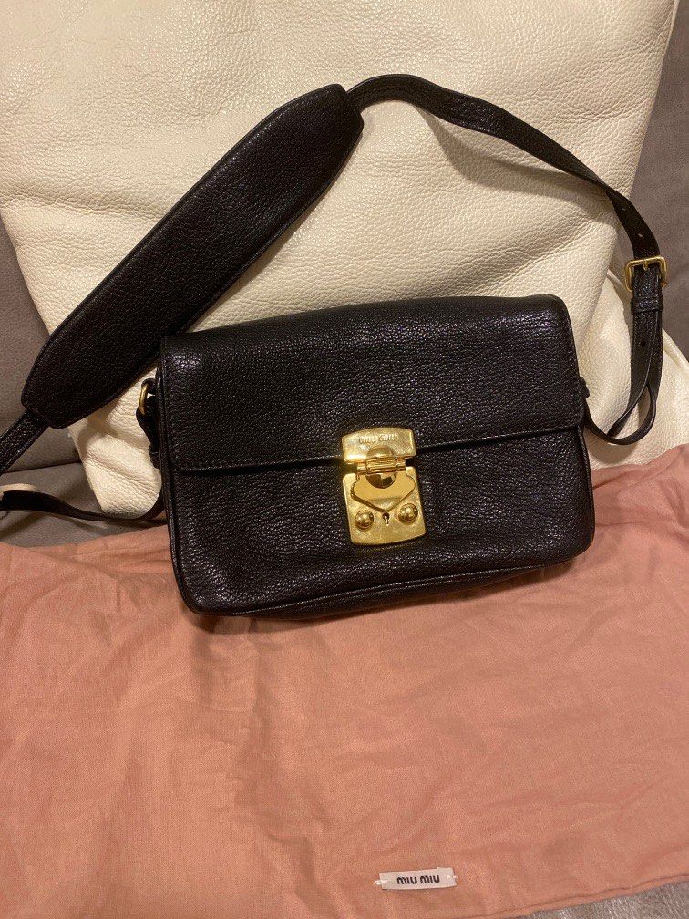 Miu miu black crossbody bag cheap