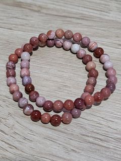 Natural Pink Opal Bead Bracelet