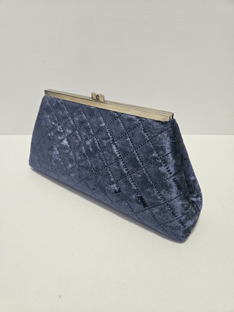 Navy velvet evening 2025 bag