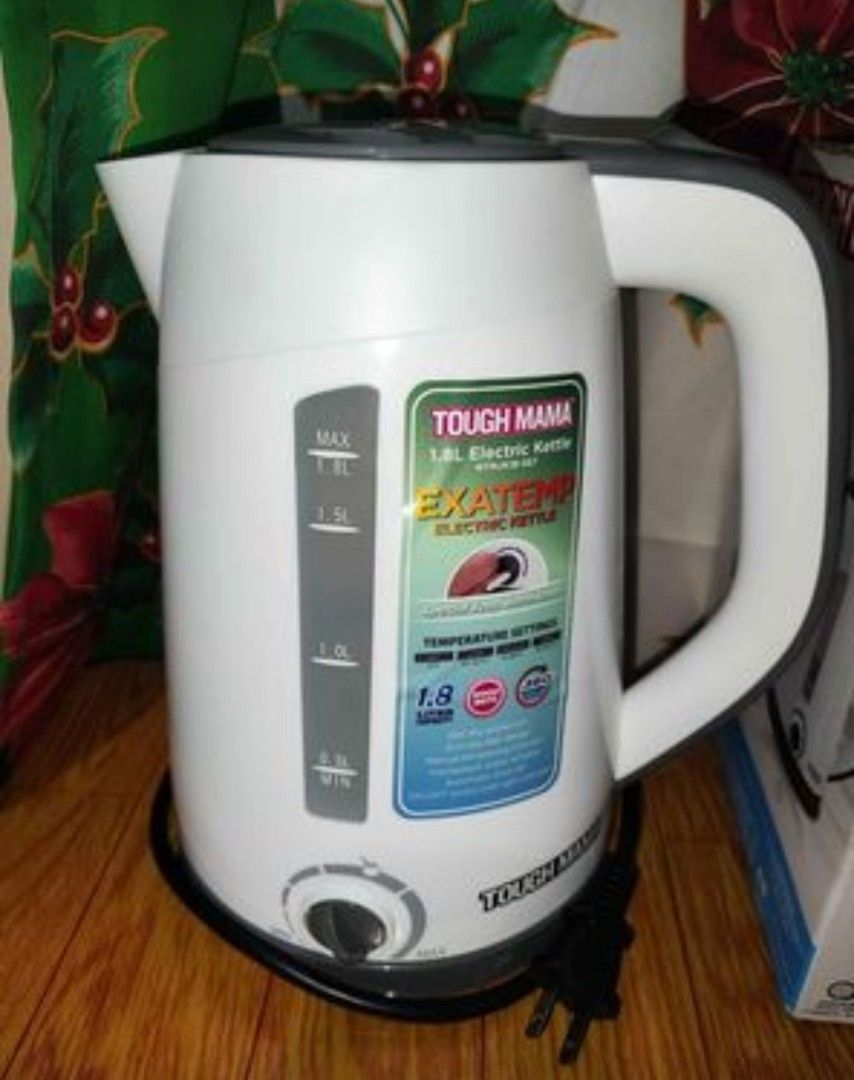 [New Stock] Tough Mama Electric Kettle 1.8L Keep Warm Function (Category: Kettles & Airpots) located in Caloocan City. Submitted by ms.green26 (Listing ID 1286532780, Image 2). Description: [New Stock] Tough Mama Electric Kettle 1.8L Keep Warm Function With Keep Warm Function With dry boil and overheat protection Large LED illuminated water level indicator 360-degree rotational base 1.8L capacity Original Price: Php1800+ Selling Price: Php599 ONL