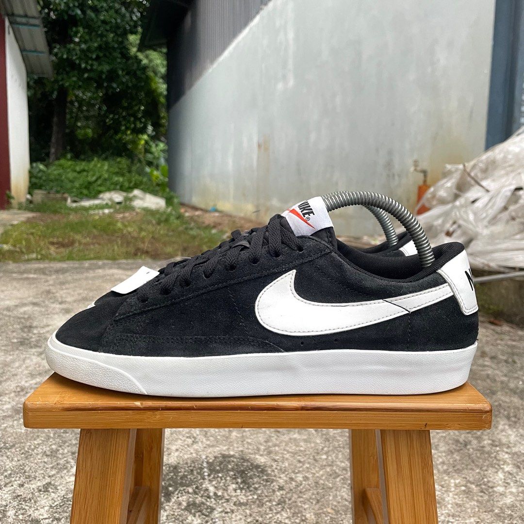 Nike Blazer L0w Premium Vintage Suede Black White 7UK RM8O