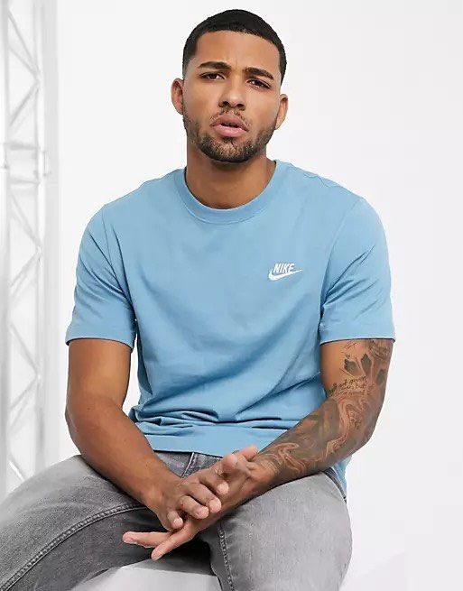 Sky blue nike t shirt top