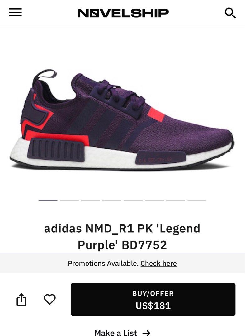 NMD R1 Legend Purple Men s Fashion Footwear Sneakers on Carousell