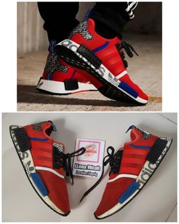 Adidas originals nmd r1 black/white/lush red transmission pack 2025
