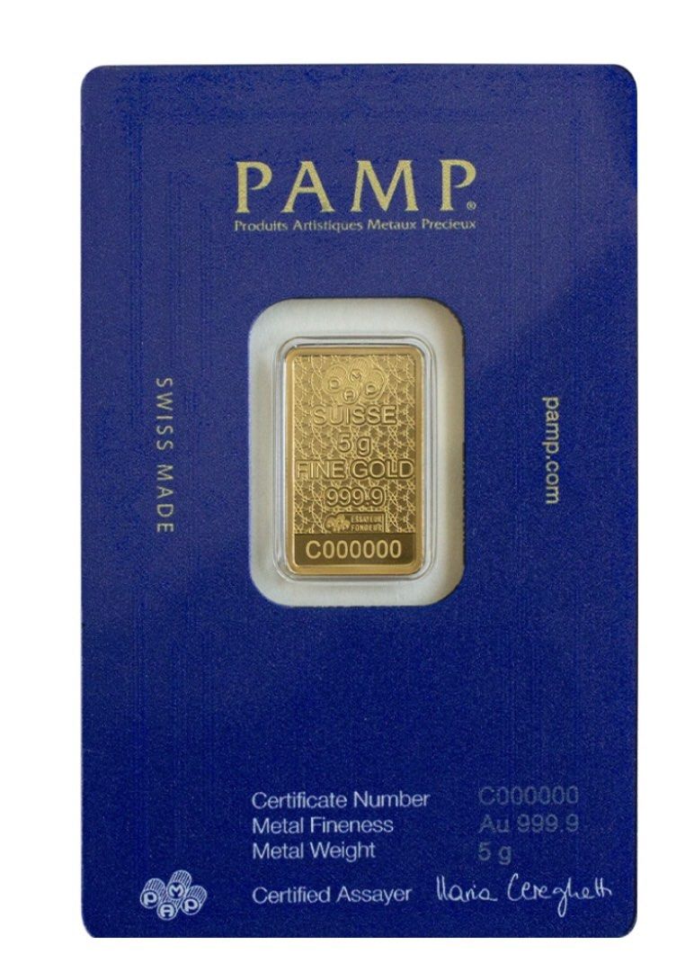 瑞士PAMP阿拉伯馬金條5公克-含墜飾框, 興趣及遊戲, 收藏品及紀念品, 錢幣- Carousell