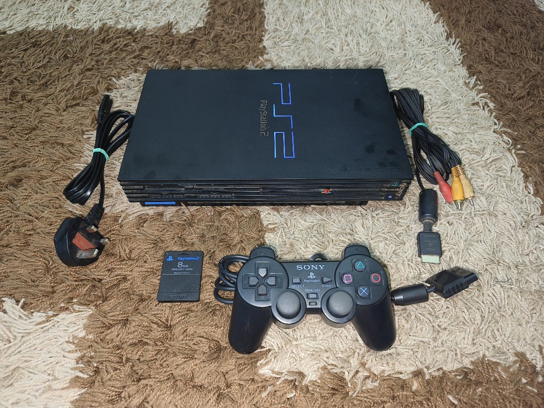 Sony PlayStation 2 PS2 Midnight Black Console JAPAN NTSC-J SCPH