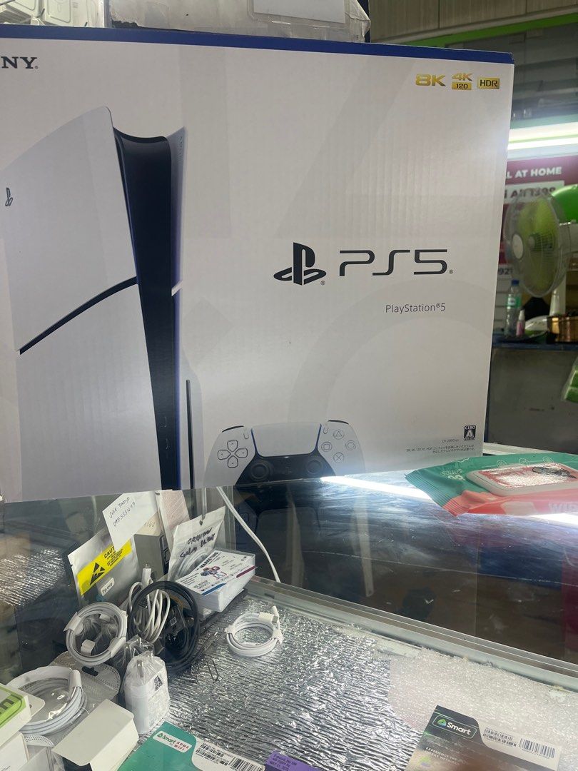 Ps5 slim 1tb (Category: PlayStation) located in San Juan City. Submitted by allsite (Listing ID 1286448566, Image 1). Description: Ps5 slim 1tb brandnew 1year warranty Physical store Unit 6 2nd floor theatre mall grreenhills .