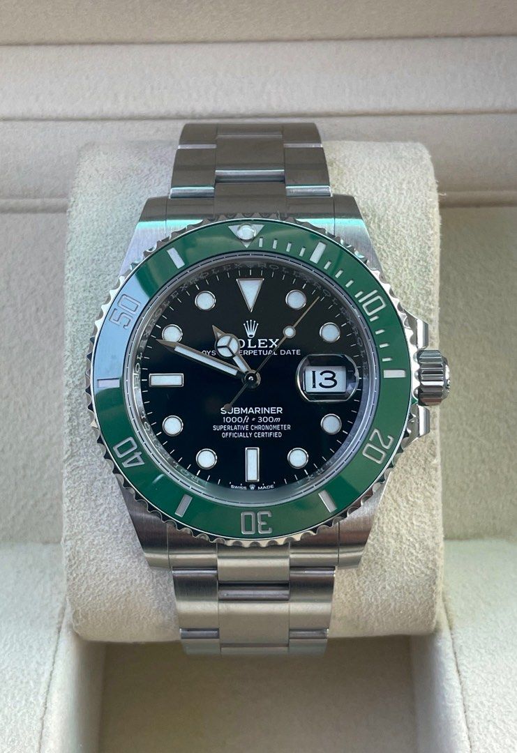 Rolex Submariner “Starbucks” (Category: Luxury Watches) located in Manila. Submitted by watchguyph (Listing ID 1286434134, Image 1). Description: For Sale 905k Slightly negotiable Rolex Submariner “Starbucks” 41mm Green ceramic bezel Ref 126710 (2020) Complete set with papers 💯 Condition : mint Open to authentication 💯 Pm for inquiries.