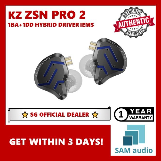 KZ ZSN Pro Headphones In Ear Monitor Hybrid Technology Best Earphone  1BA+1DD HIFI Bass