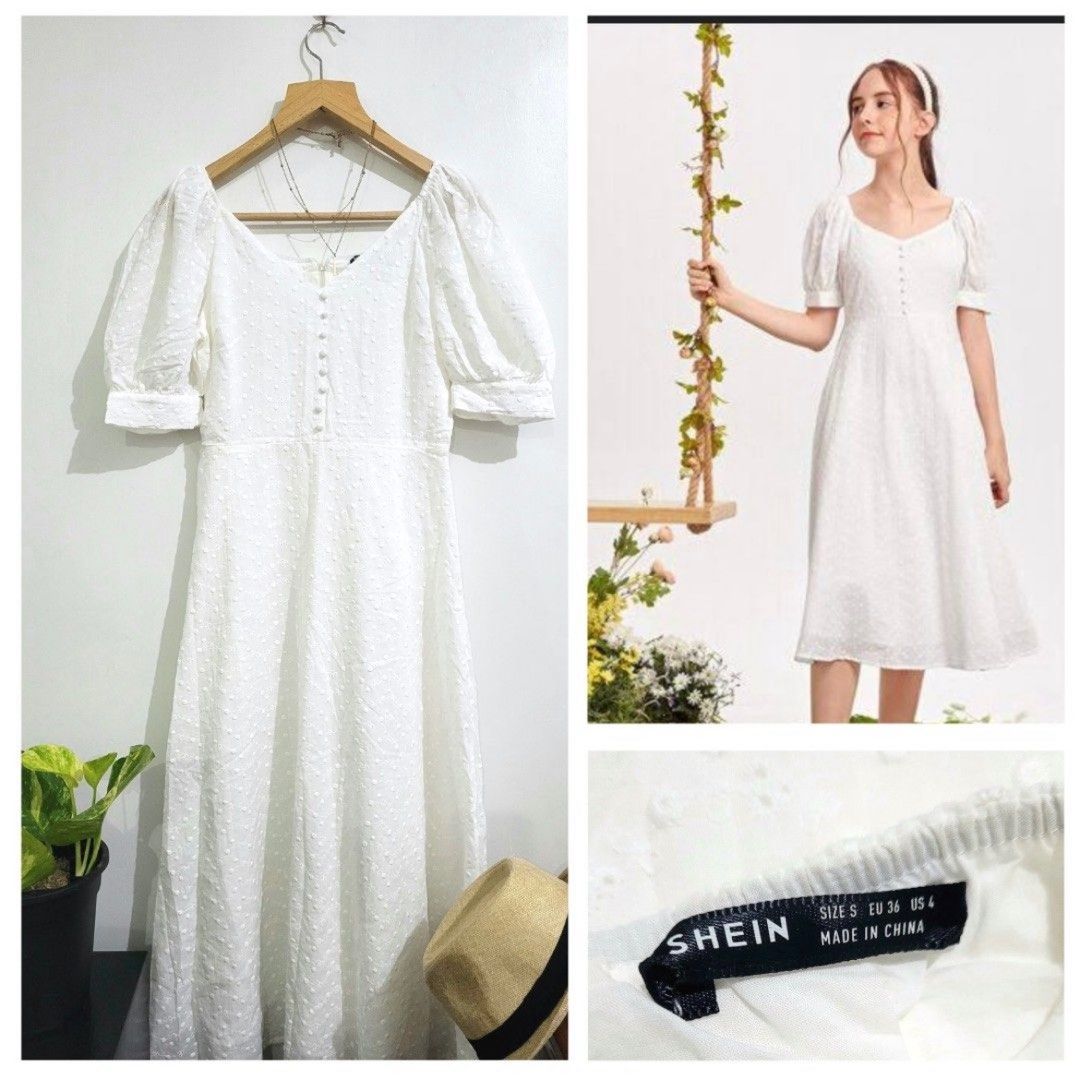 Shein white dress, Women's Fashion, Dresses & Sets, Dresses on Carousell