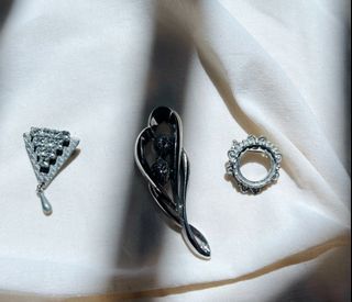 Silver Tone Brooches