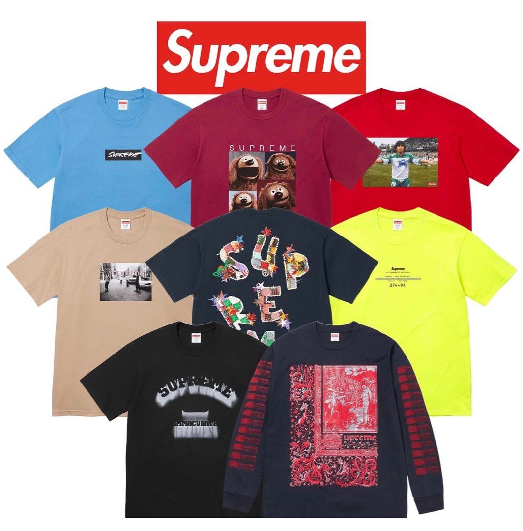 Supreme SS24 Tee Futura Box Logo Maradona Rowfl Patchwork